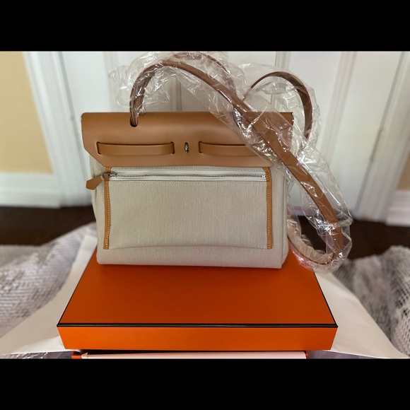 ⛔️SOLD⛔️HERBAG ZIP 31 BAG color Beton/Naturel Sable - Picture 3 of 4